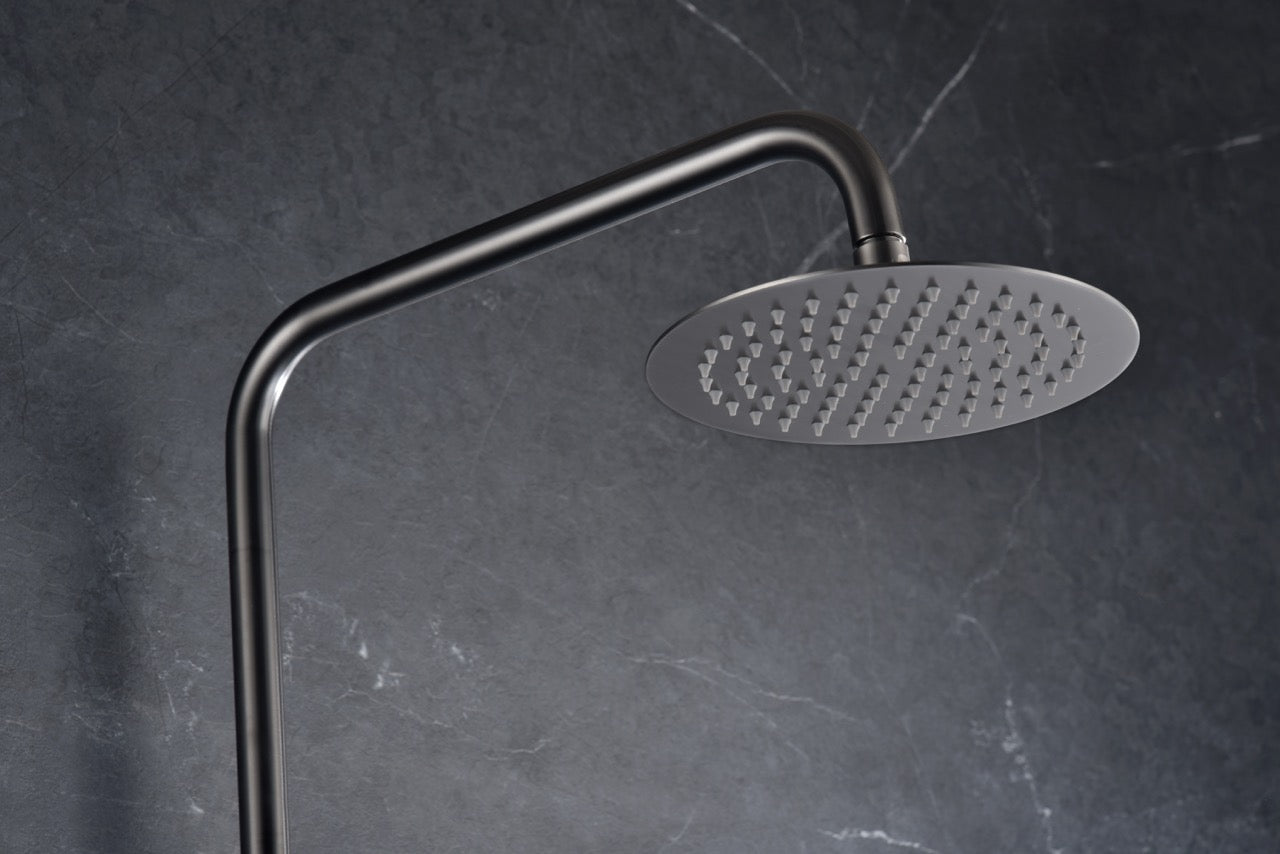 SanoBlu Flow opbouw regendouche black gun metal met 25 cm douchekop 3
