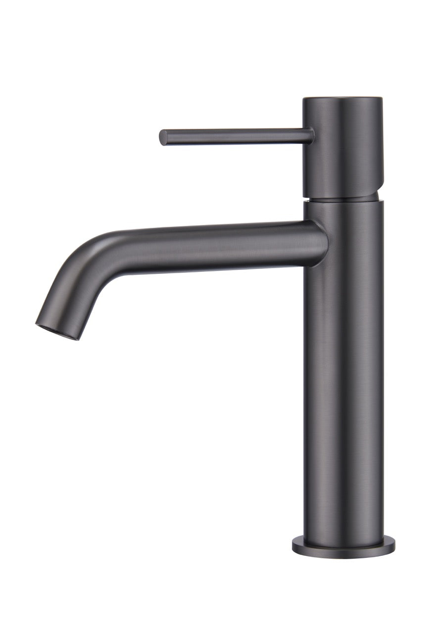 SanoBlu Flow wastafelkraan black gun metal 6