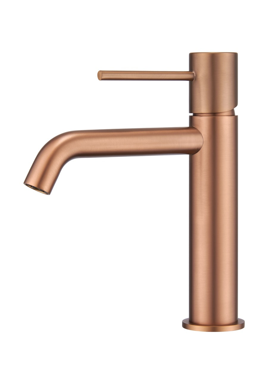 SanoBlu Flow wastafelkraan geborsteld koper 7