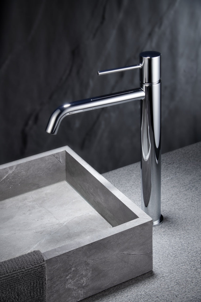 SanoBlu Flow wastafelkraan hoog chroom 4