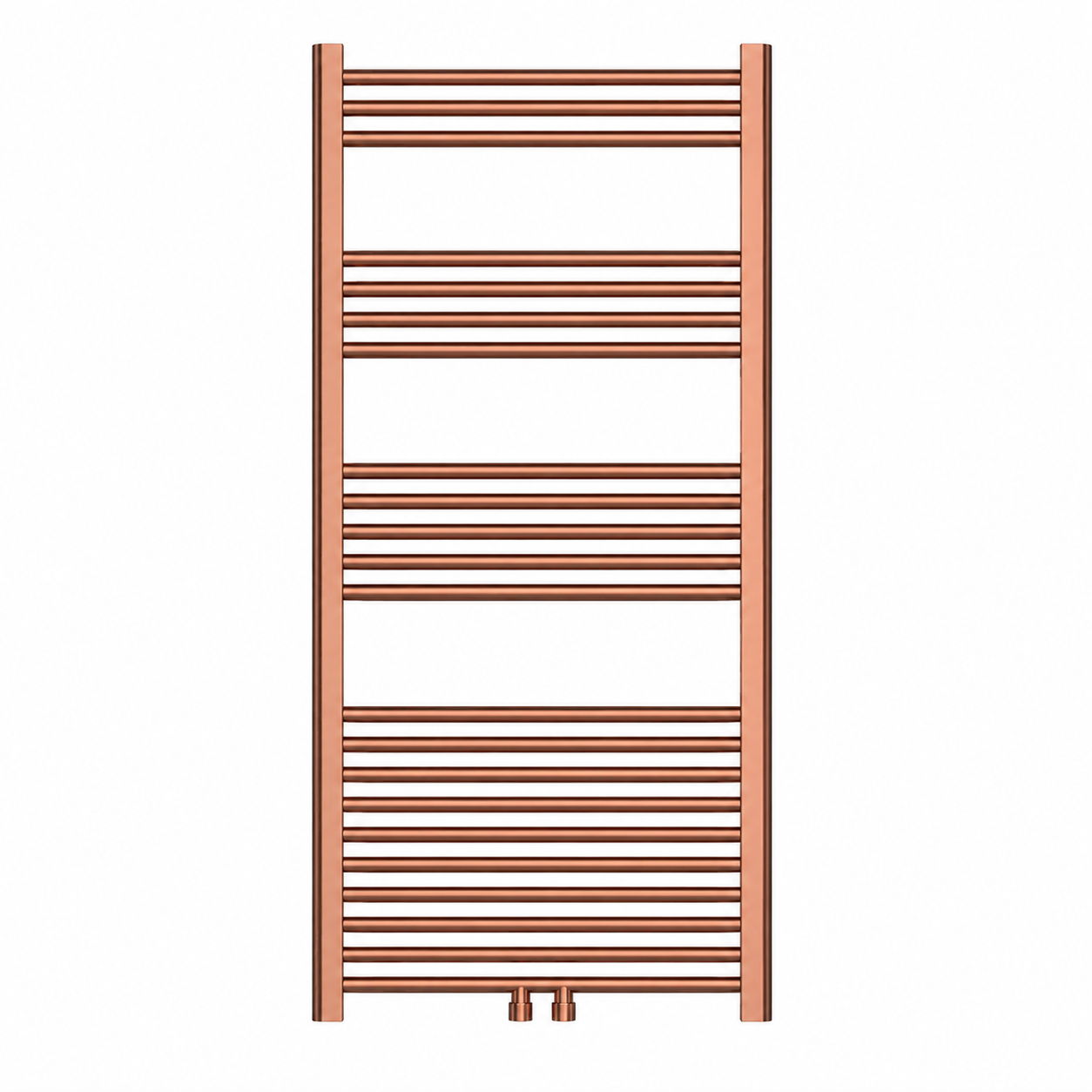 Sanoterra Fero design radiator 120x60 cm geborsteld koper 524W midden/zij aansluiting