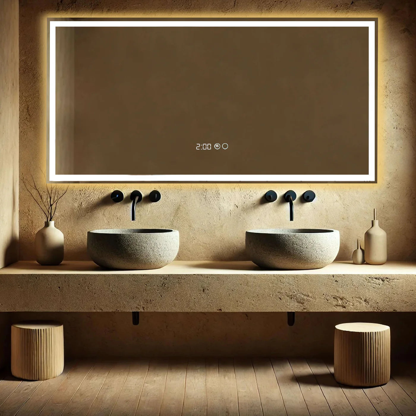 Sanoblu Tron Badkamerspiegel | Rechthoek | Met LED verlichting 120 cm