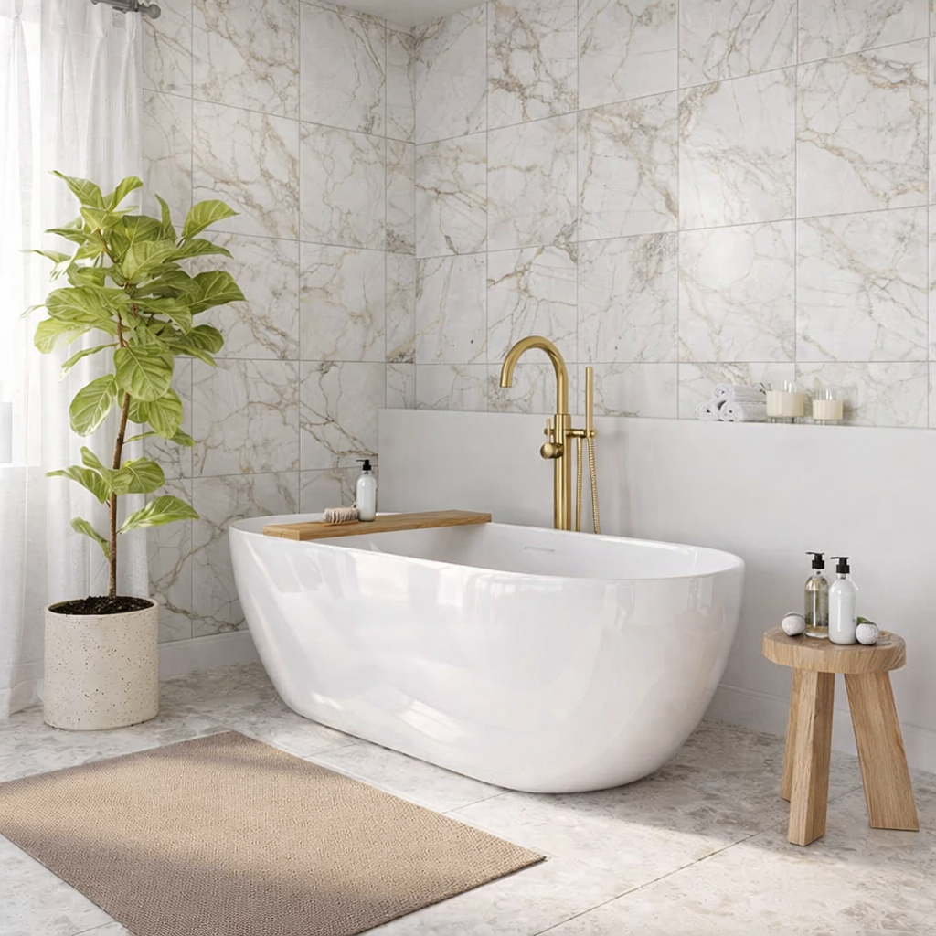 Sanoblu Linea vrijstaand ligbad 180 x 80 cm acryl glans wit met waste