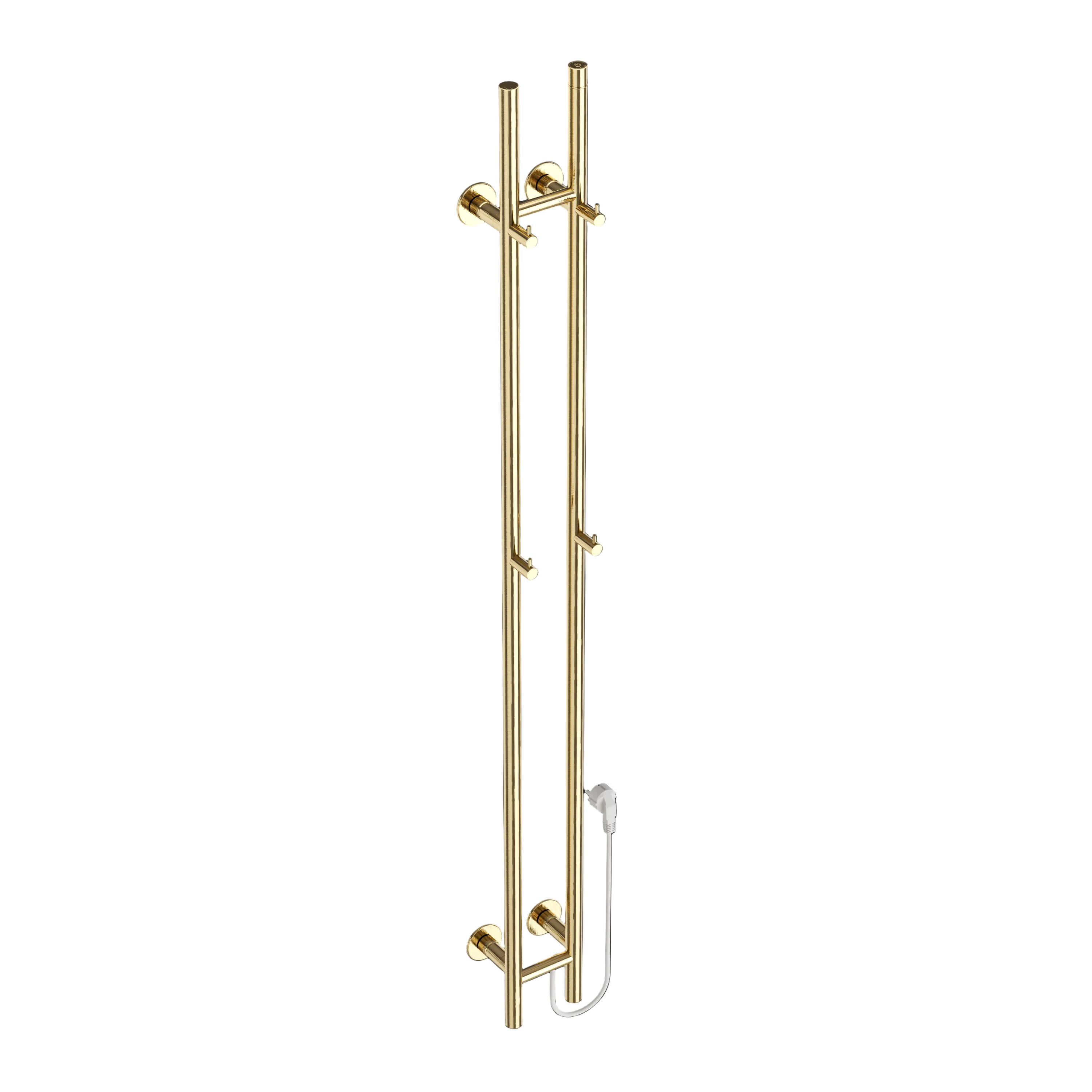 SanoTerra Aero elektrische dubbele staafhanddoekradiator 150cm geborsteld goud 120W 3