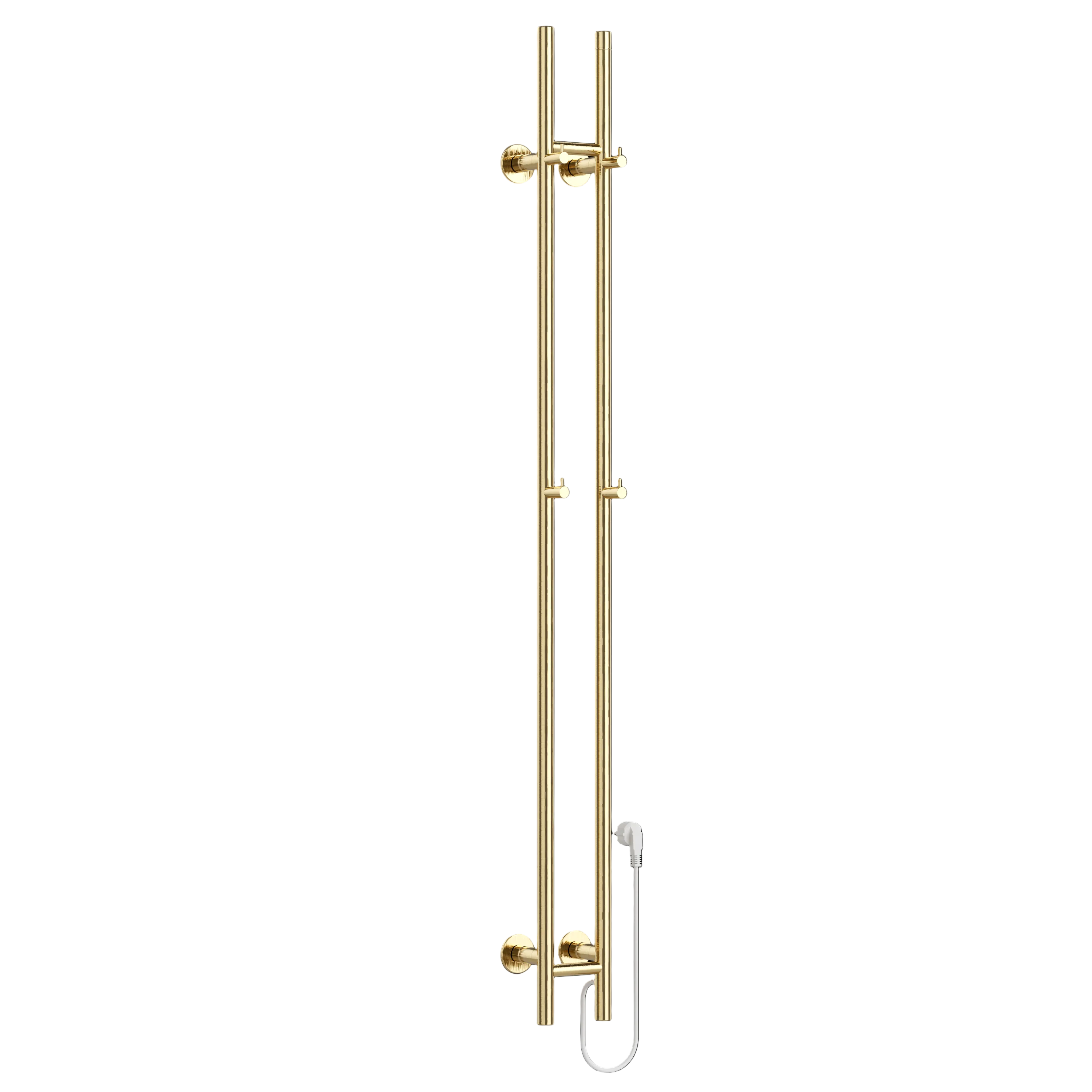SanoTerra Aero elektrische dubbele staafhanddoekradiator 150cm geborsteld goud 120W 4