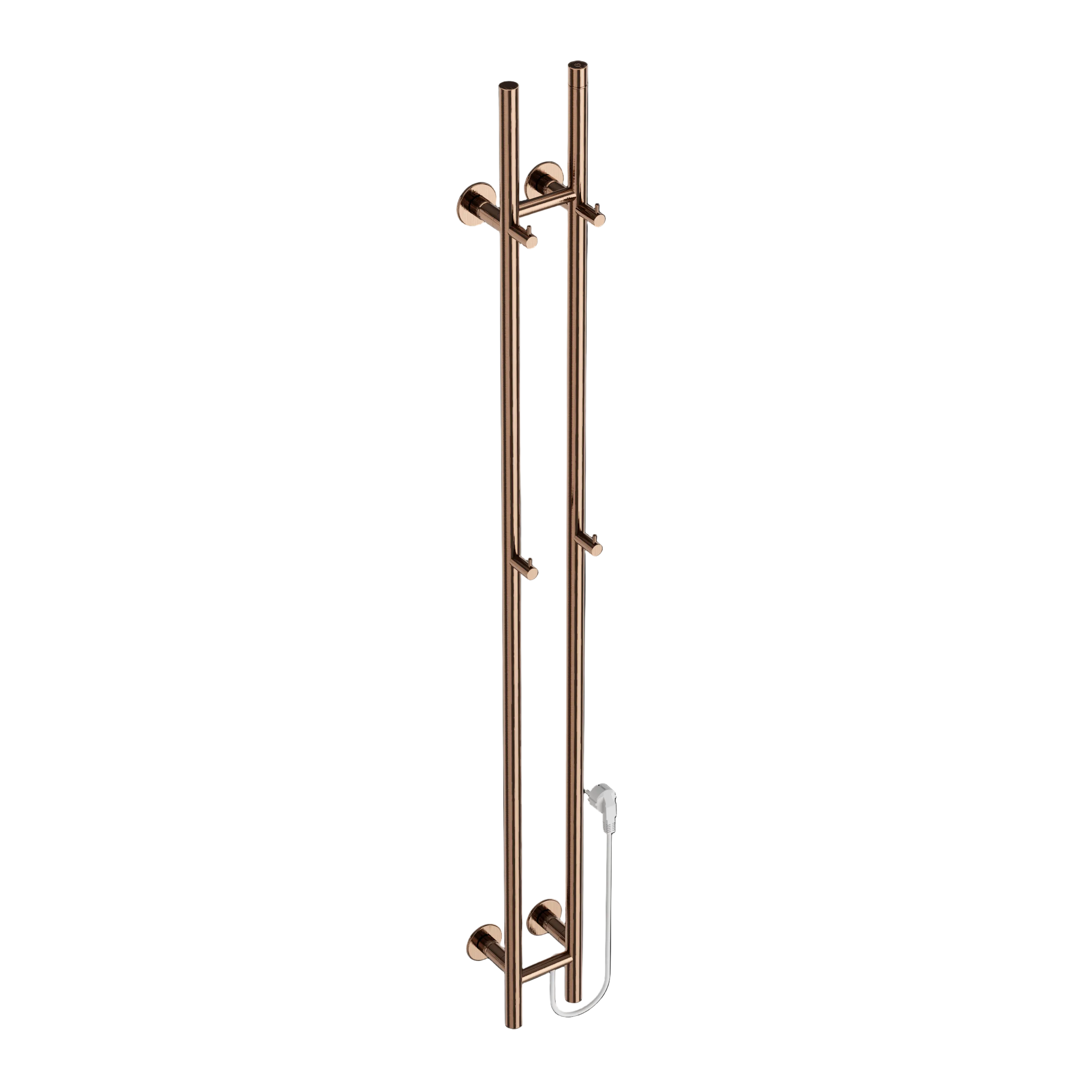 SanoTerra Aero elektrische dubbele staafhanddoekradiator 150cm geborsteld koper 120W 3