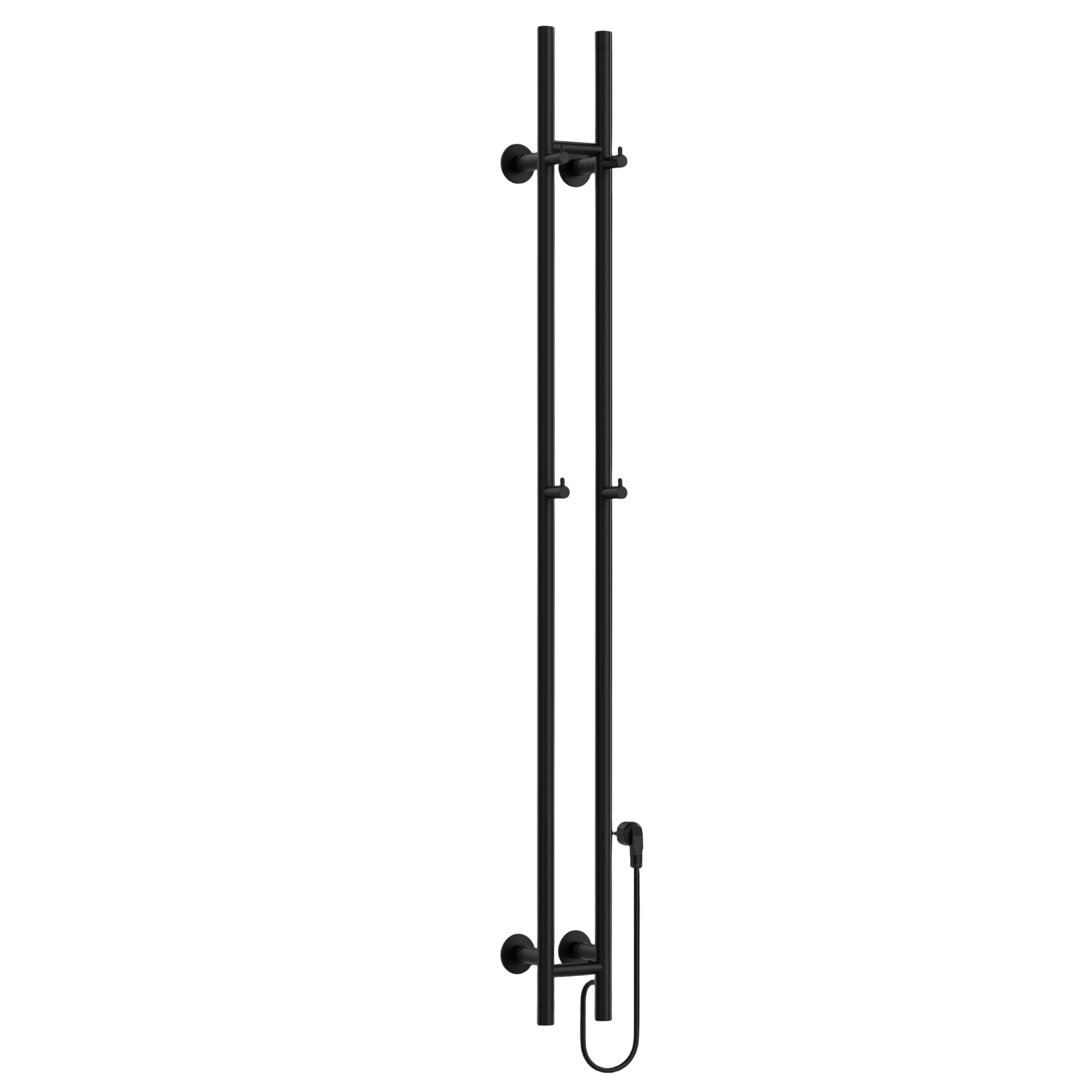 SanoTerra Aero elektrische dubbele staafhanddoekradiator 150cm mat zwart 120W 4