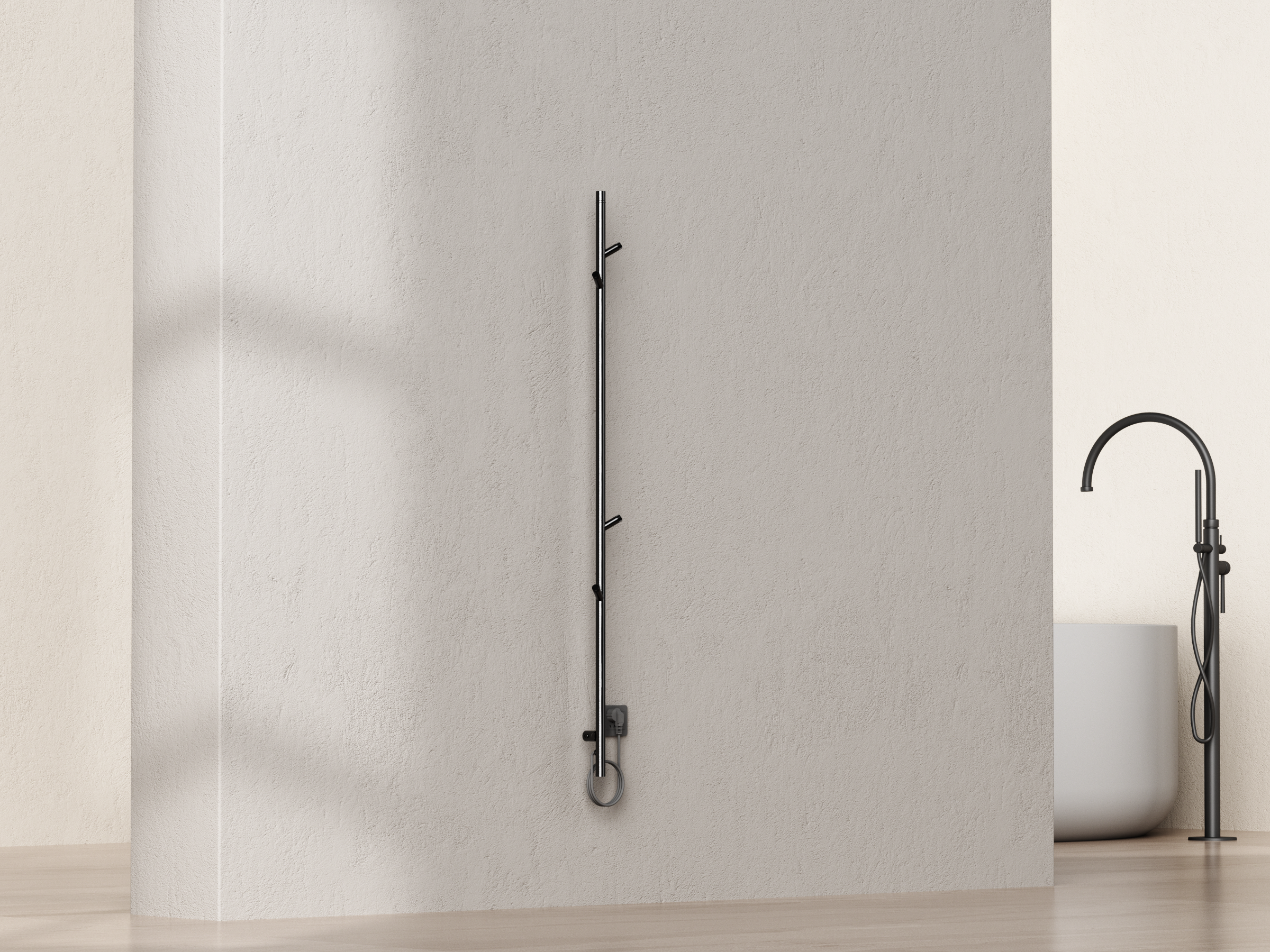 SanoTerra Aero staafhanddoekradiator 150 cm gun metal