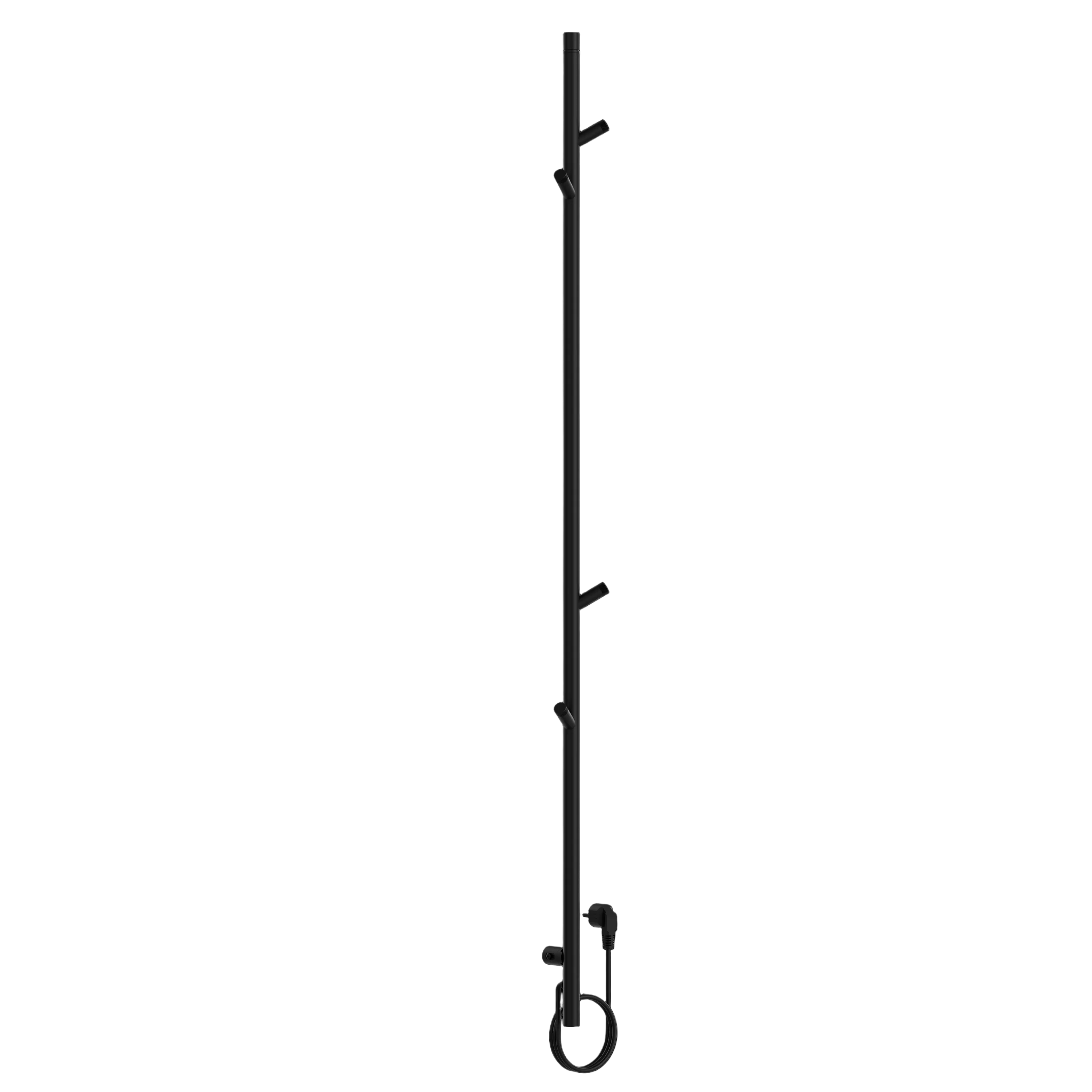 SanoTerra Aero elektrische staafhanddoekradiator 150cm mat zwart 60W