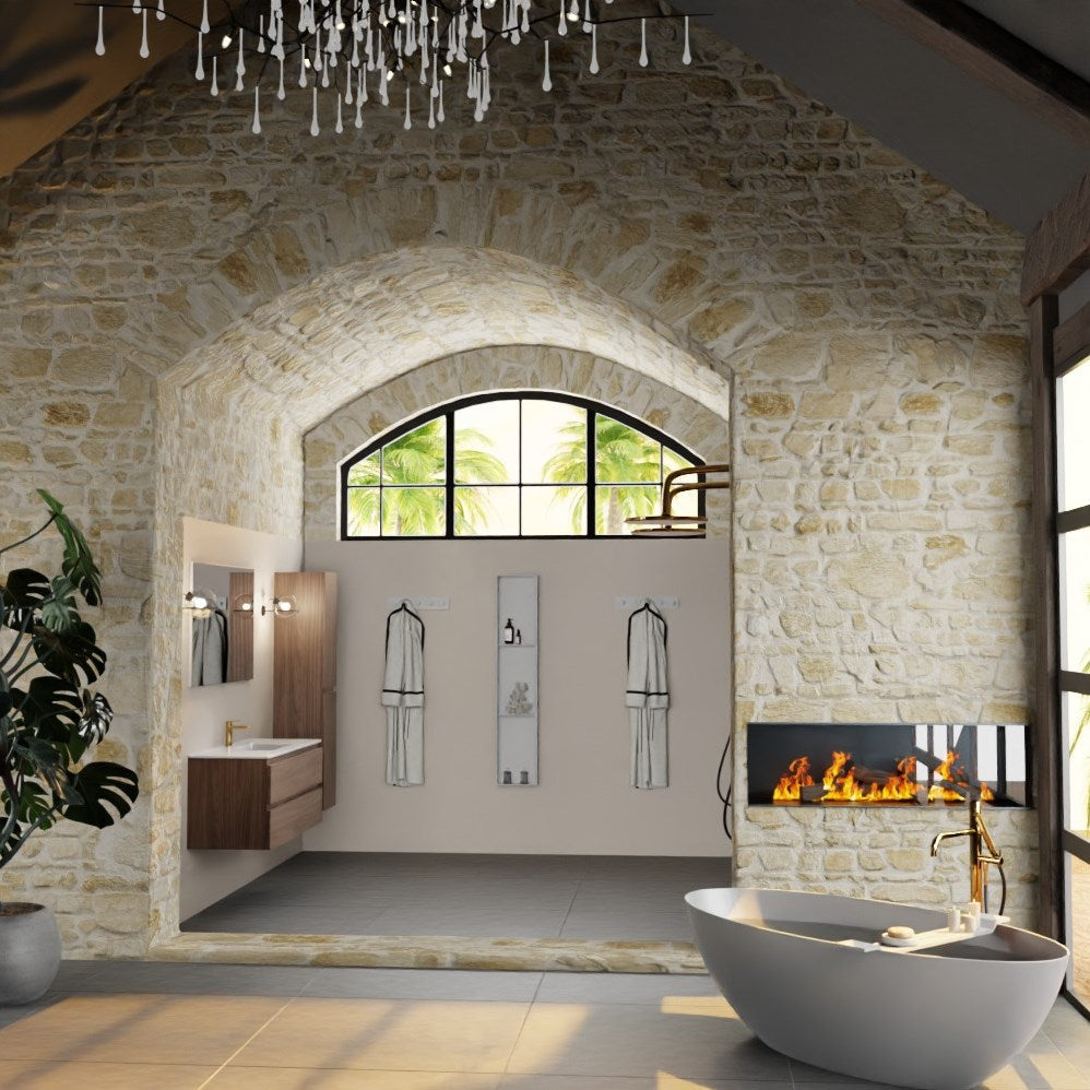 SanoBlu Sella badkamer meubel 120 cm Mocha met keramische wastafel 5