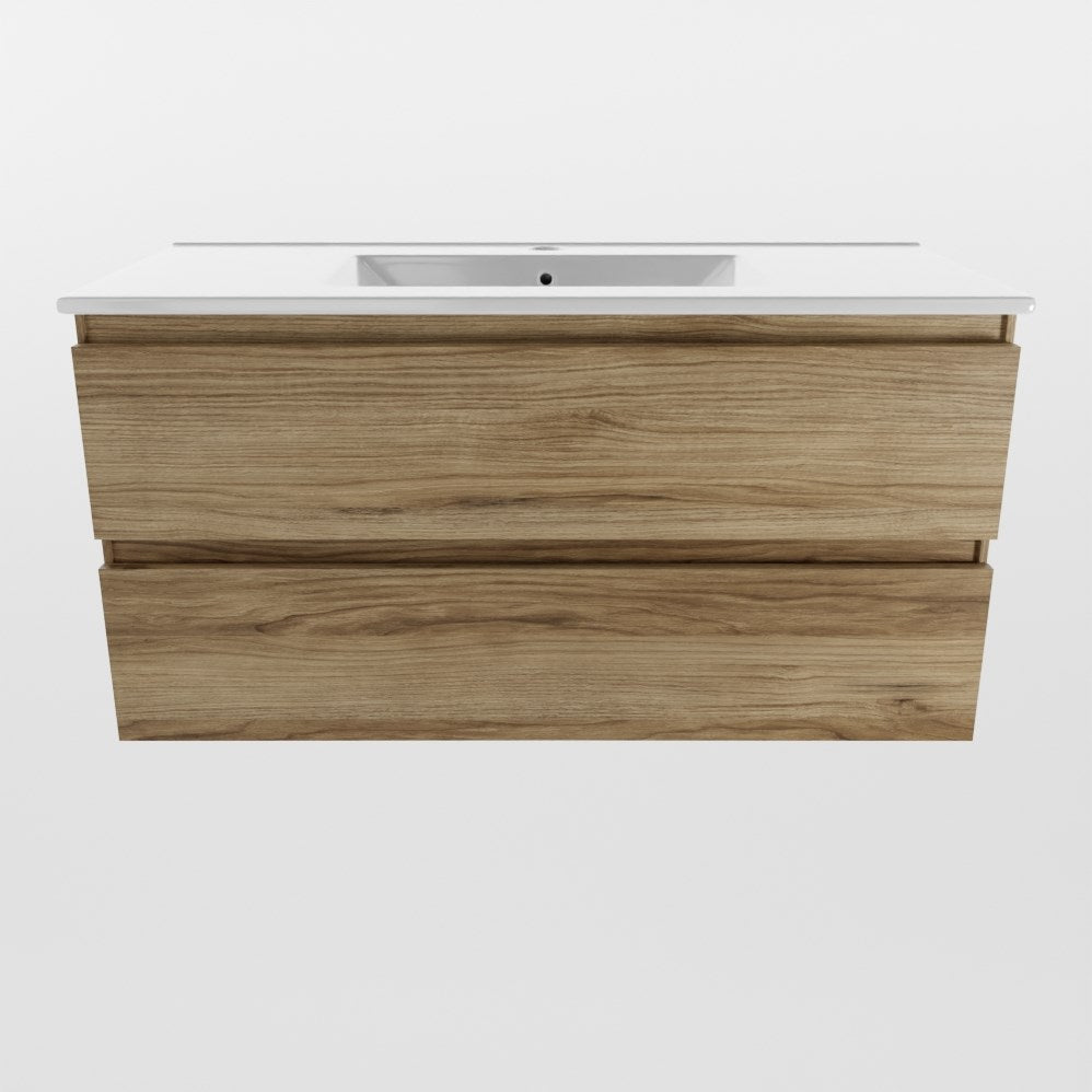 SanoBlu Sella badkamer meubel 100 cm Chai met keramische wastafel