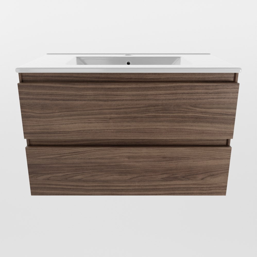SanoBlu Sella badkamer meubel 80 cm Mocha met keramische wastafel 4