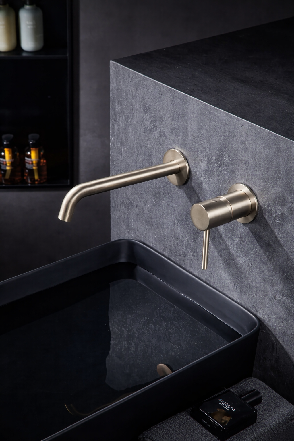 SanoBlu Flow inbouw wastafelkraan geborsteld nikkel