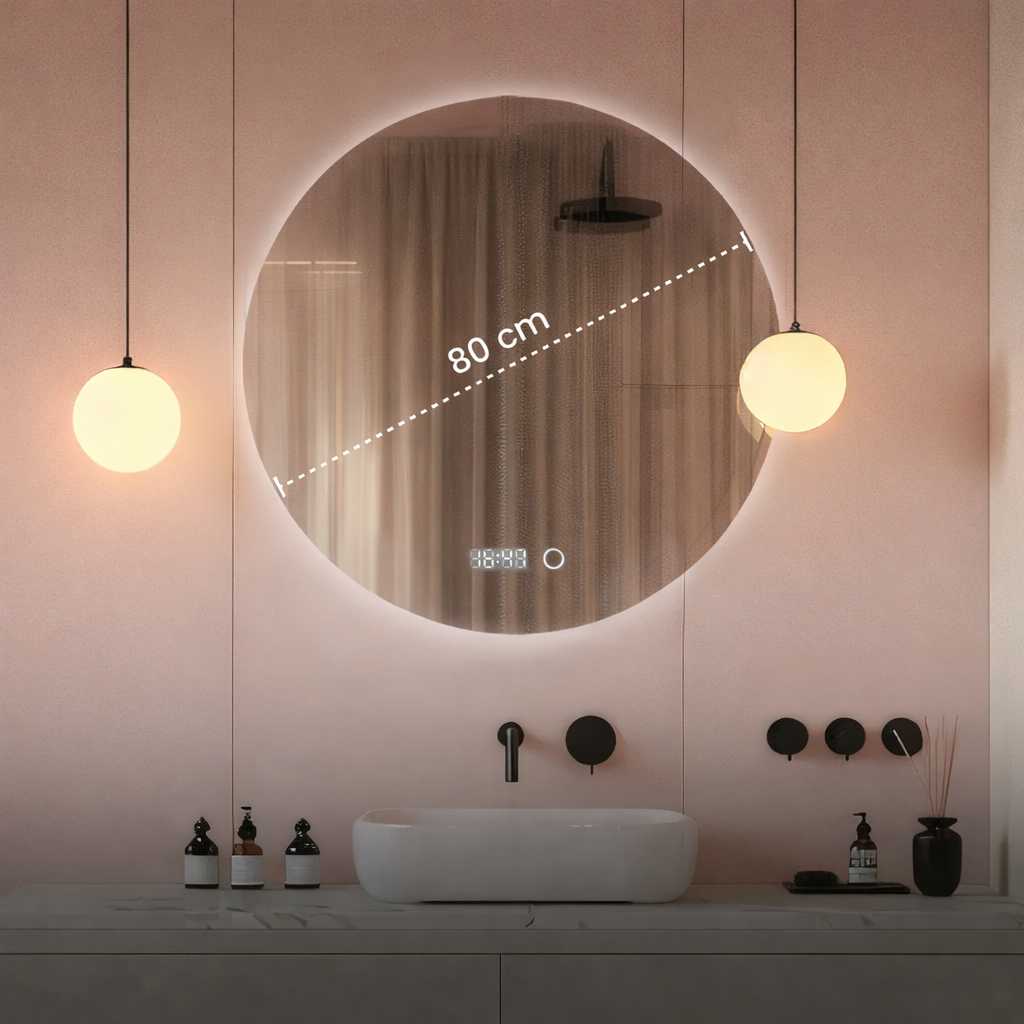 Sanoblu Richmond Badkamerspiegel | Rond | Met LED verlichting 80 cm