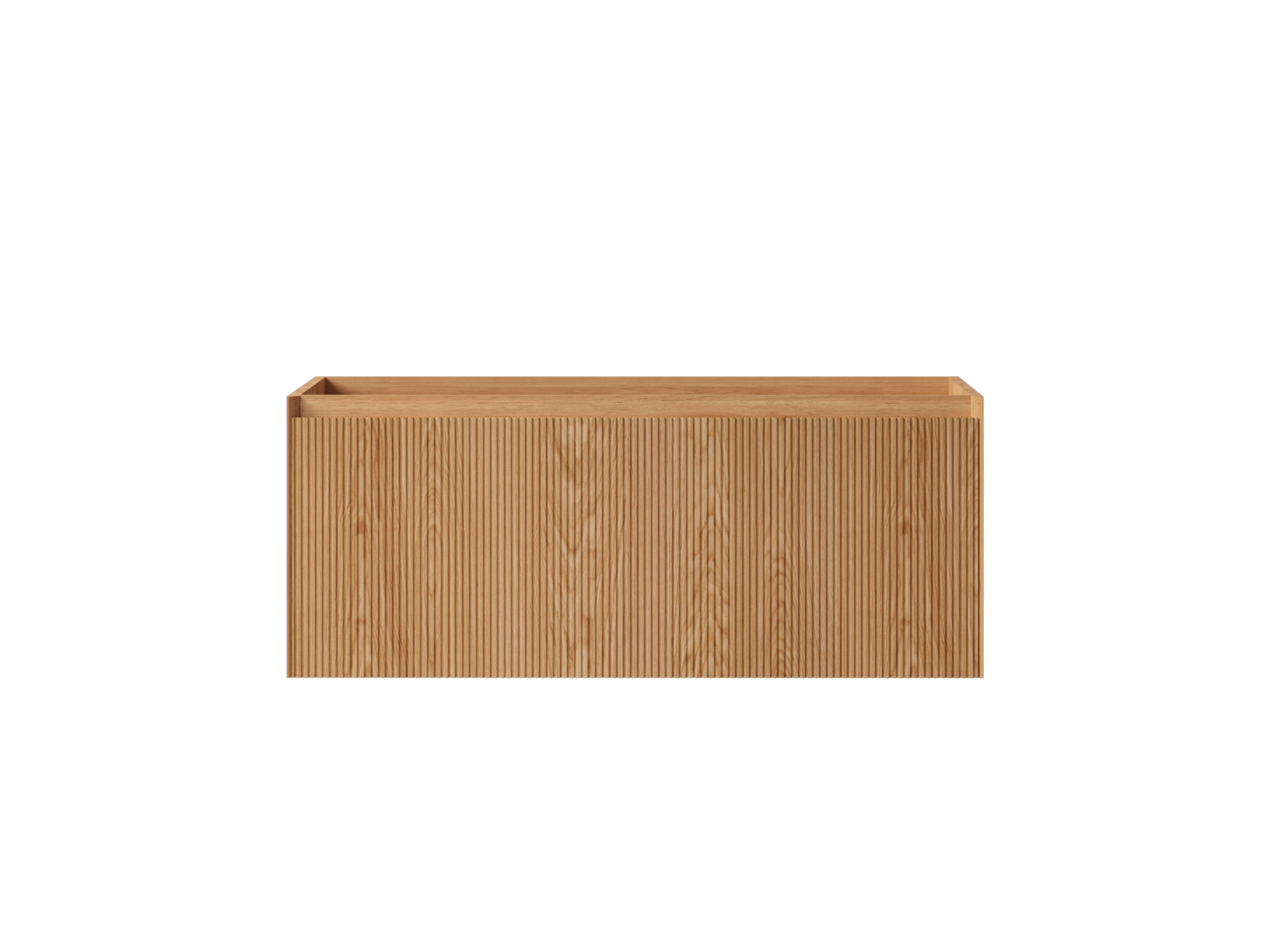 SanoBlu Lima wastafelmeubel 100 cm licht walnoot met solid surface wastafel 8