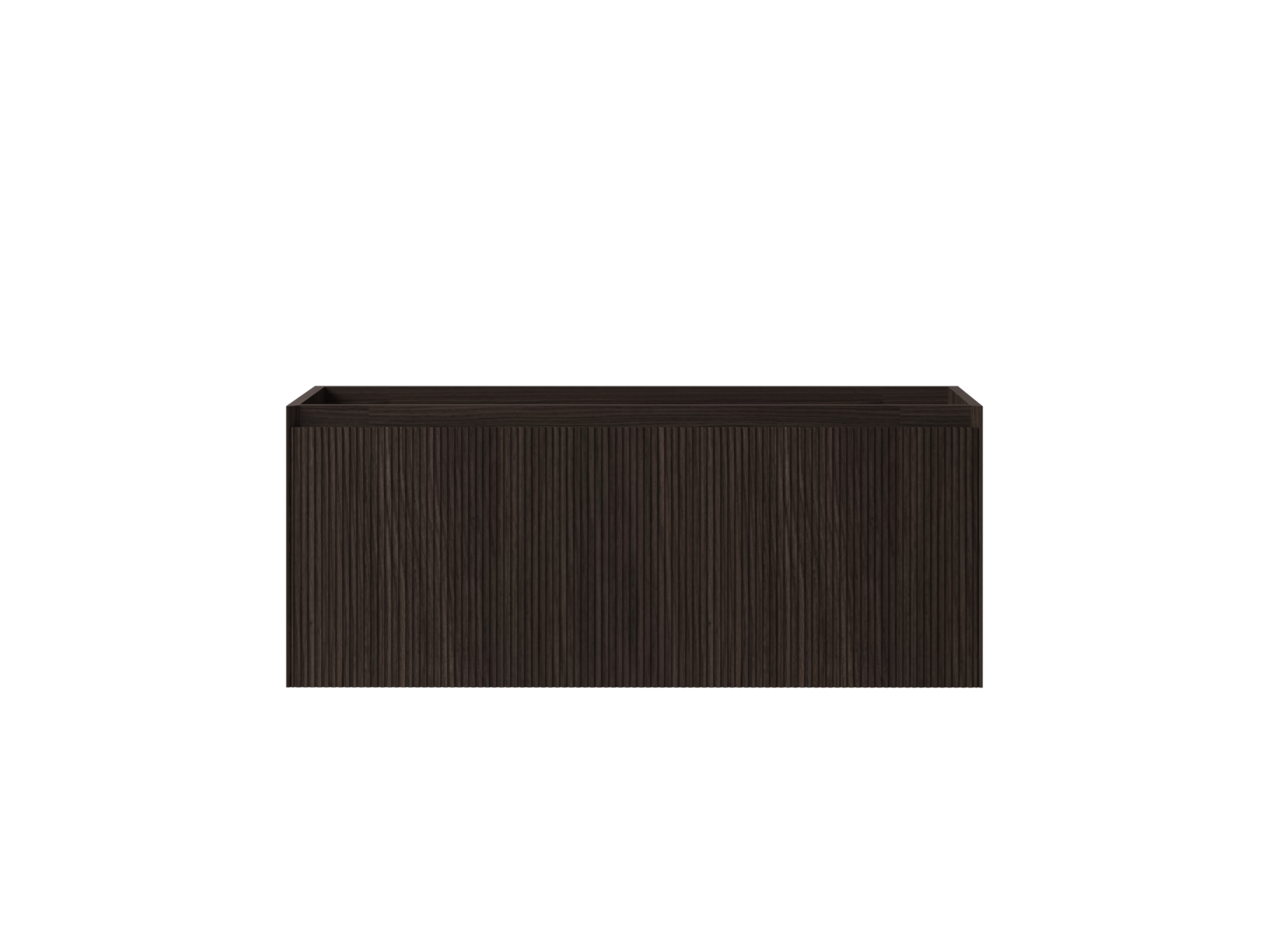 SanoBlu Lima wastafelmeubel 100 cm zwart walnoot met solid surface wastafel 8