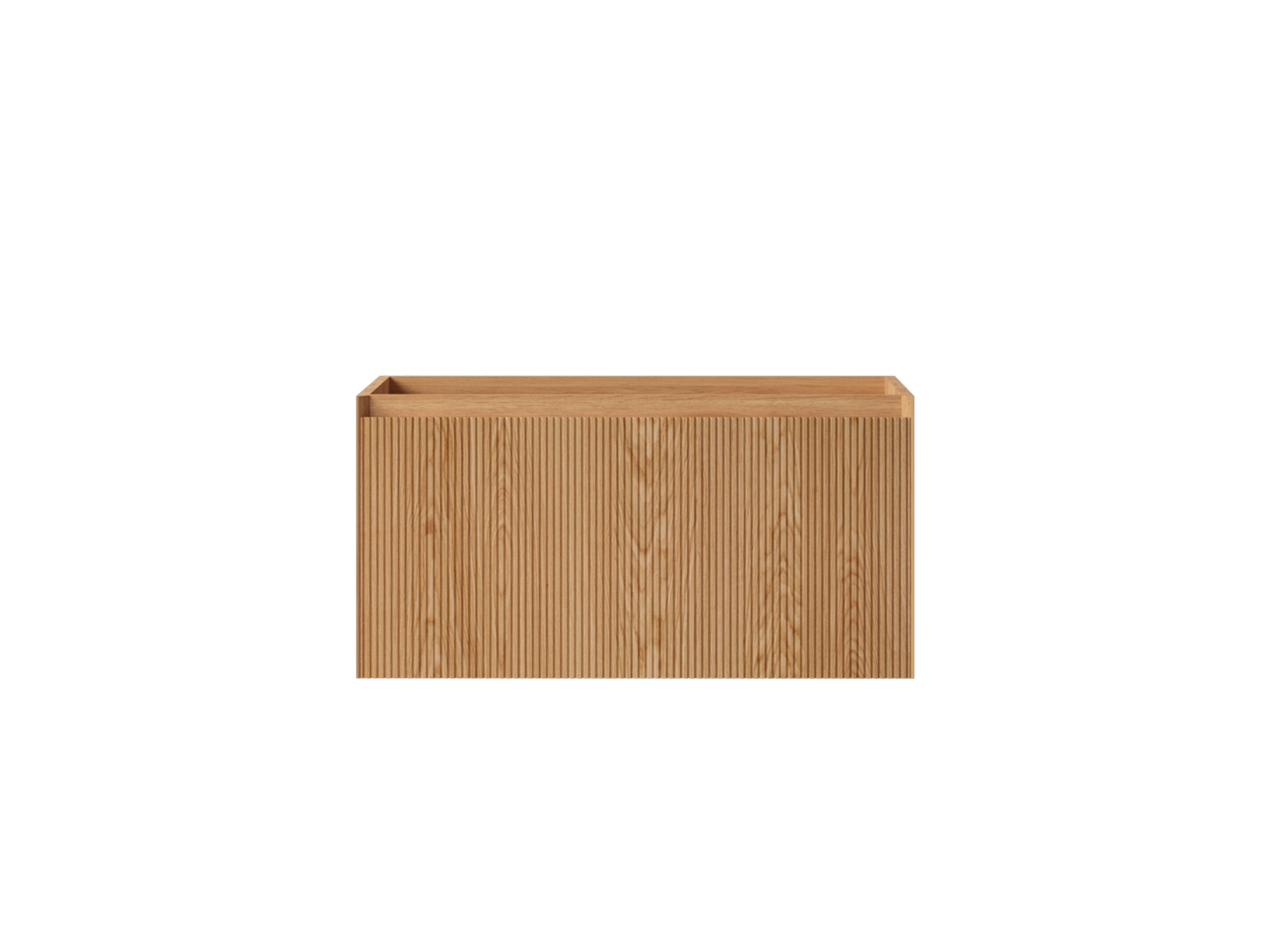 SanoBlu Lima wastafelmeubel 80 cm licht walnoot met solid surface wastafel 8