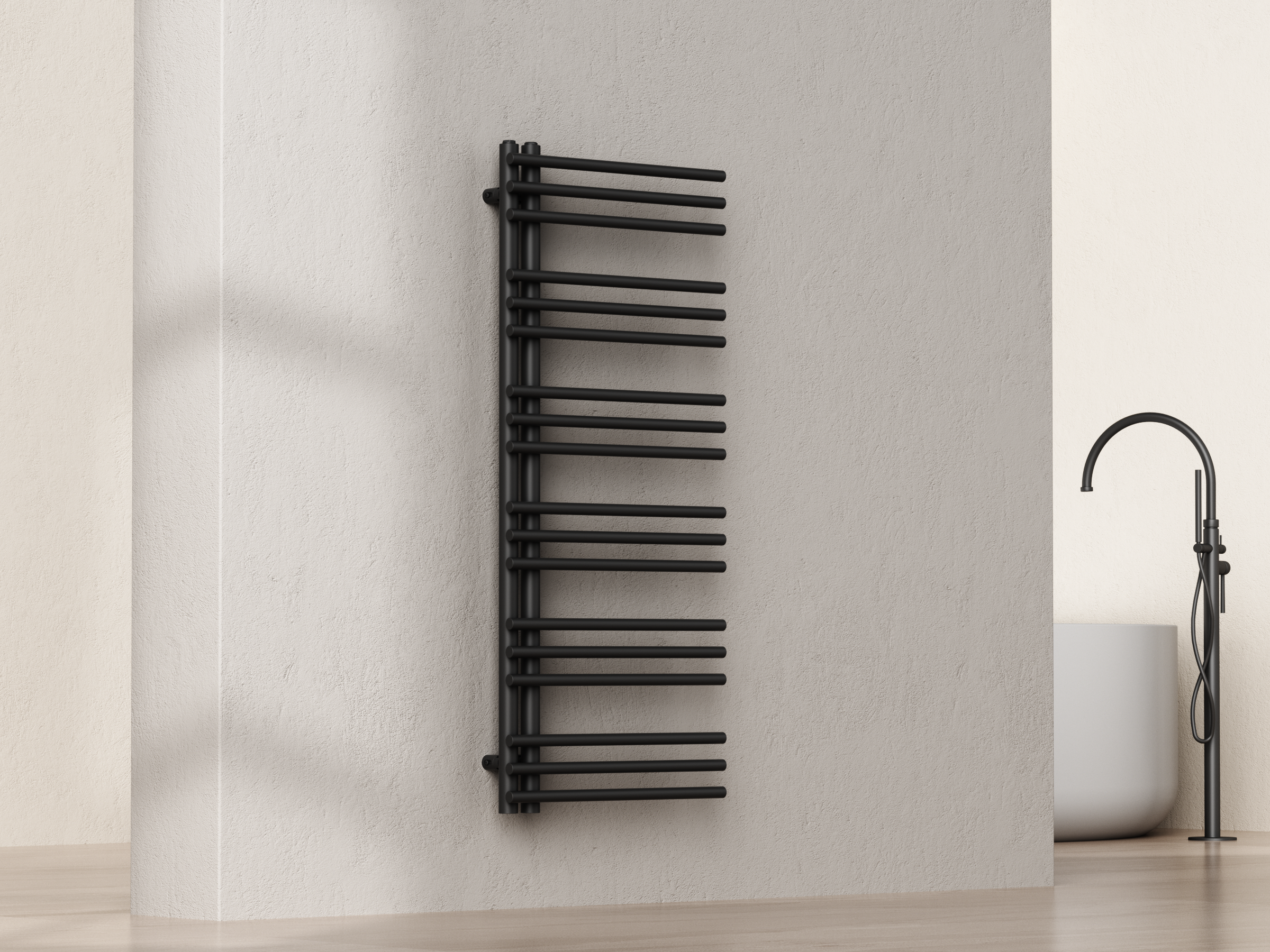 Sanoterra Lina design radiator 120x50 cm mat zwart 438W