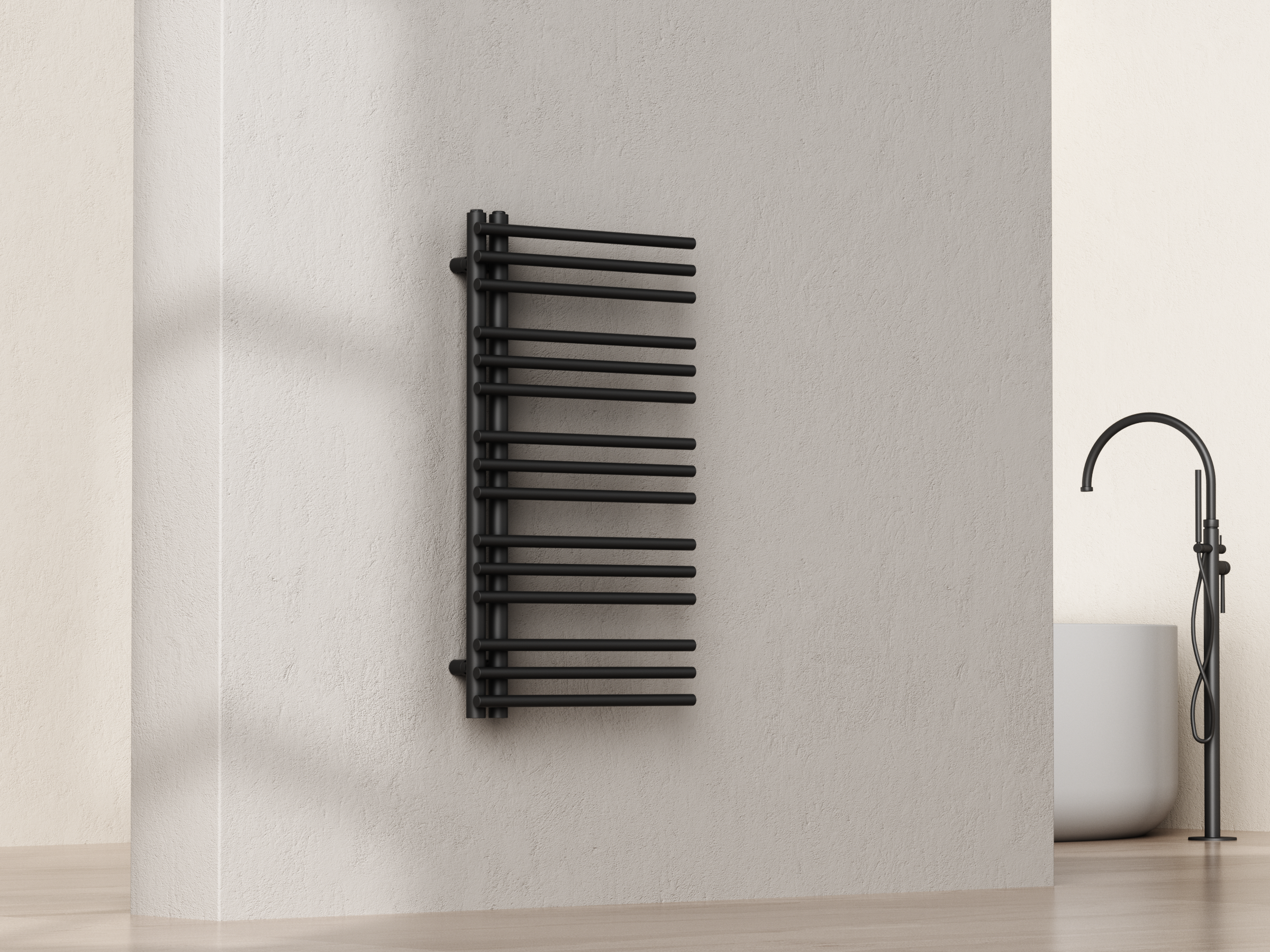 Sanoterra Lina design radiator 90x50 cm mat zwart 348W